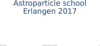 Photo of Astroparticle school Erlangen 2017 19-10-2017 KM3NeT group meeting 1