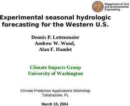Photo of Experimental seasonal hydrologic forecasting for the Western U.S.