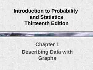Photo of Introduction to Probability and Statistics Thirteenth Edition Chapter