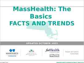Photo of MassHealth: The Basics FACTS AND TRENDS UPDATED OCTOBER 2023 Robert W.