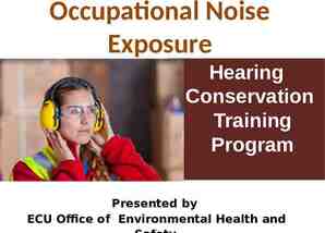 Photo of Occupational Noise Exposure Hearing Conservation Training Program