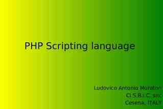 Photo of PHP Scripting language Ludovico Antonio Muratori Ci S.B.i.C. snc