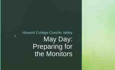 Photo of z Howard College Concho Valley May Day: Preparing for the Monitors